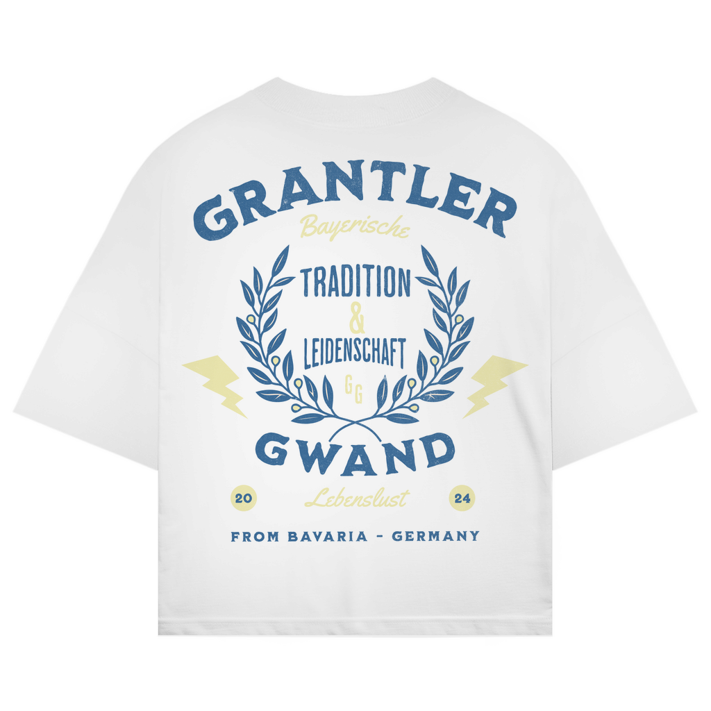 Bayerisches Oversize T-Shirt Unisex - Tradition & Leidenschaft Blau - Grantler Gwand