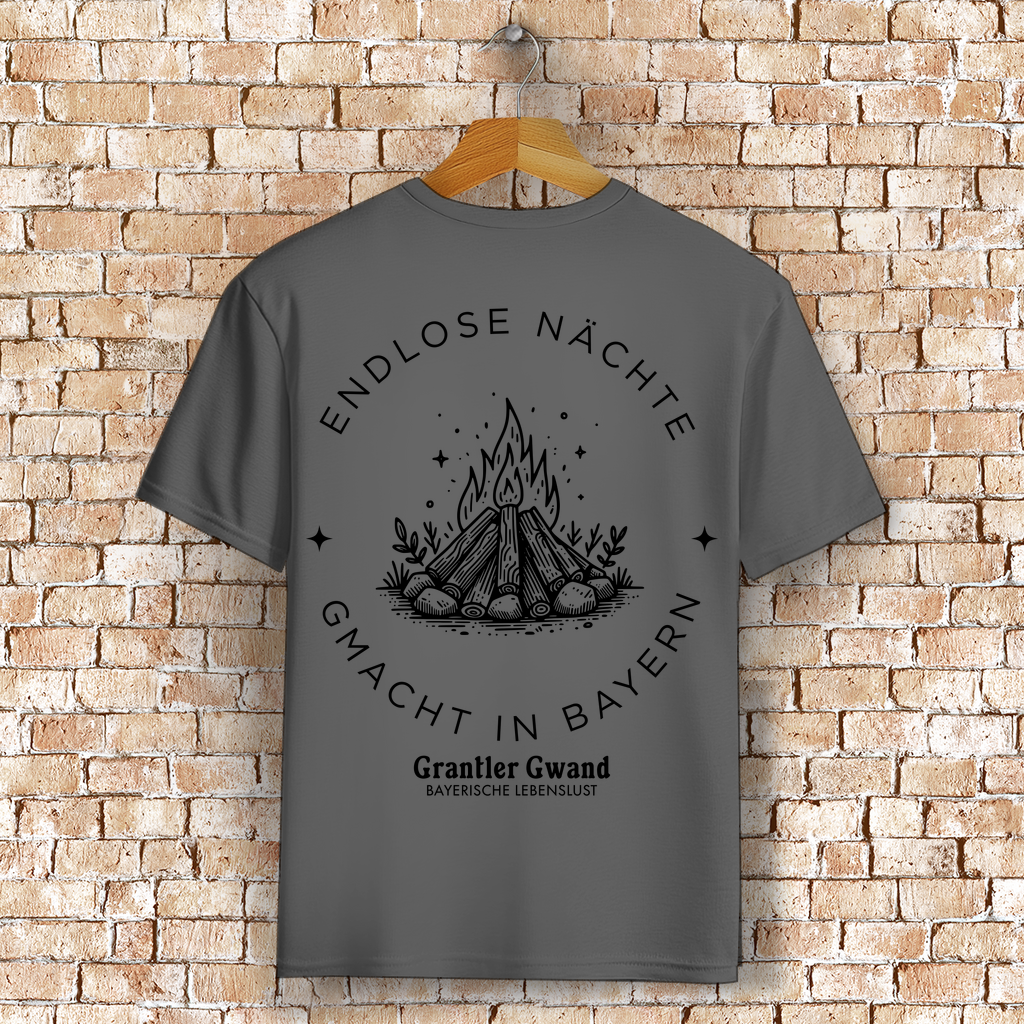 Bayerisches T-Shirt Unisex - Endlose Nächte - Gmacht in Bayern - Grantler Gwand