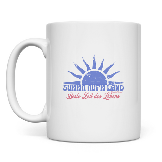 Tasse Summa auf´m Land - blau/rot
