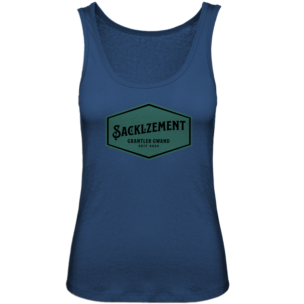 bayerisches Damen Premium Organic Tank Top Sacklzement - Grün - Grantler Gwand