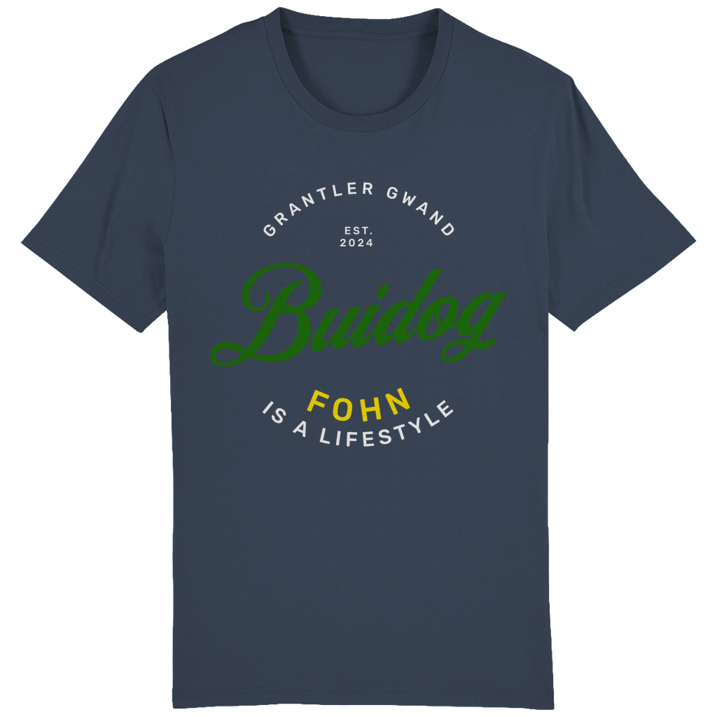 Bayerisches Herren T-Shirt Buidog fohn - gelb/grün - Grantler Gwand