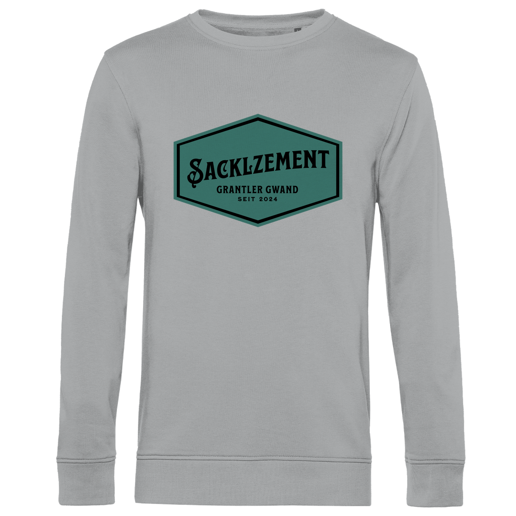 bayerisches Herren Premium Bio Sweatshirt Sacklzement - Grün - Grantler Gwand