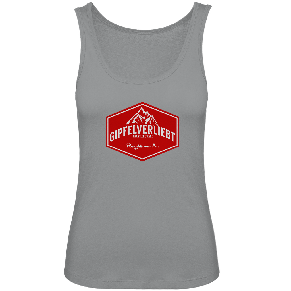 Bayerisches Damen Premium Organic Tank Top Gipfelverliebt Wappen- rot - Grantler Gwand