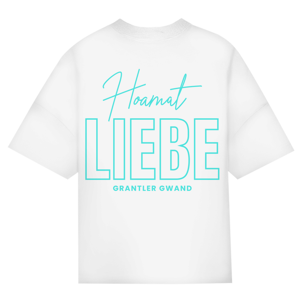 Bayerisches Oversize T-Shirt Unisex - Hoamat Liebe - Mint - Grantler Gwand