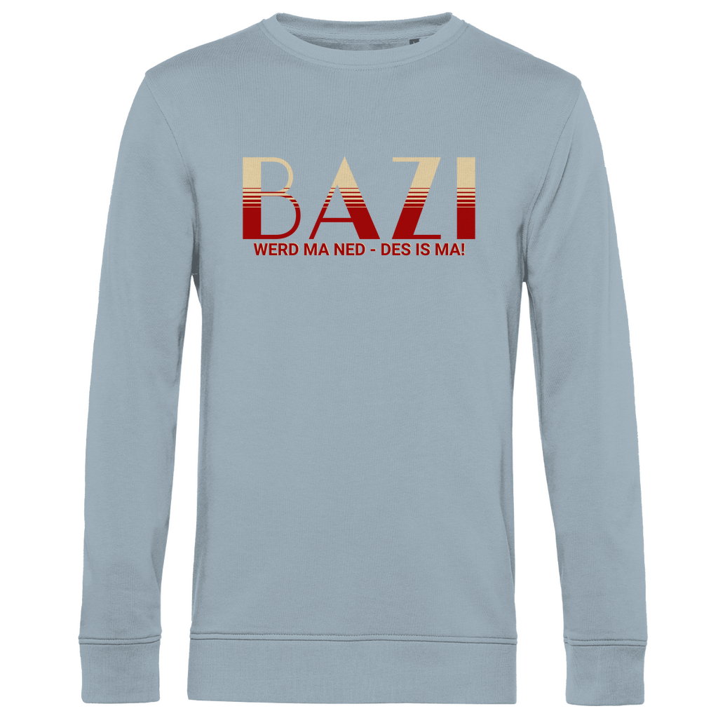 Herren Premium Bio Sweatshirt Bazi werd ma ned, des is ma - rot/beige