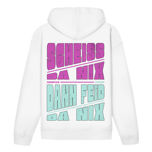 Bayerischer Damen Hoodie - Scheiss da nix dann feid da nix - pink/mint - Grantler Gwand