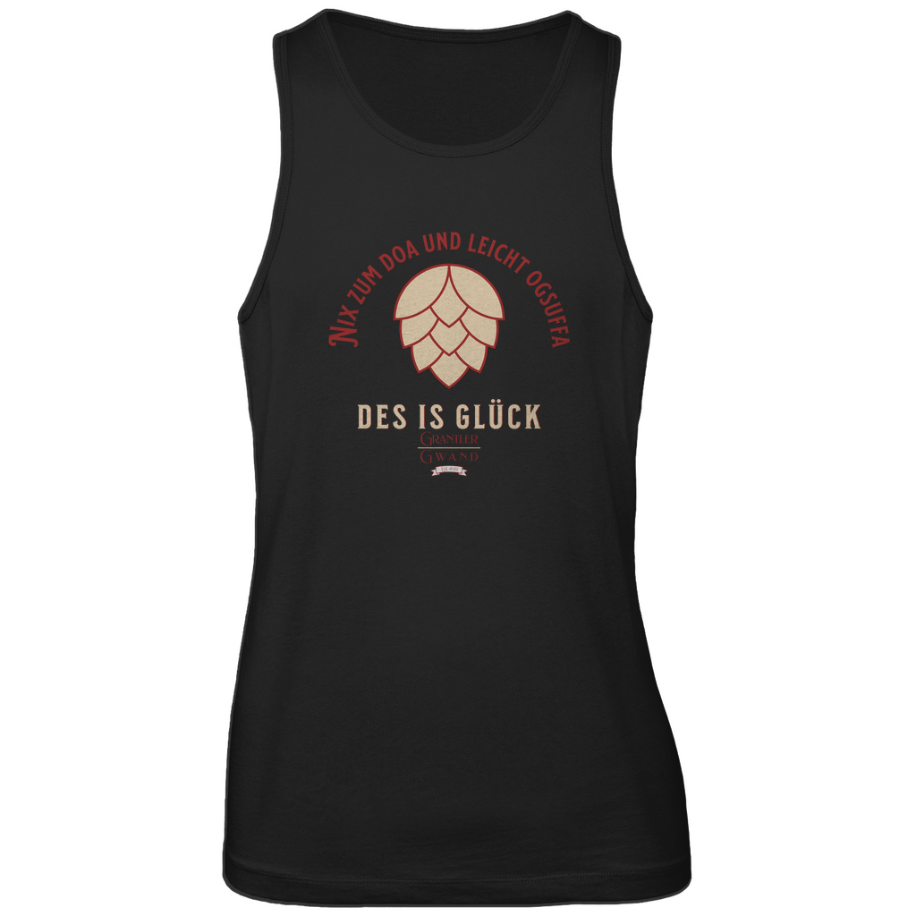 Bayerisches Herren Premium Tank Top Nix zum doa und leicht ogsuffa - rot/beige - Grantler Gwand