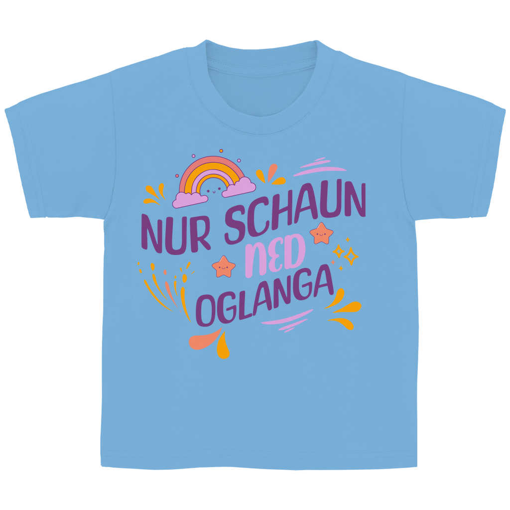 Bayerisches Kinder T-Shirt - Nur schaun, ned oglanga - Grantler Gwand