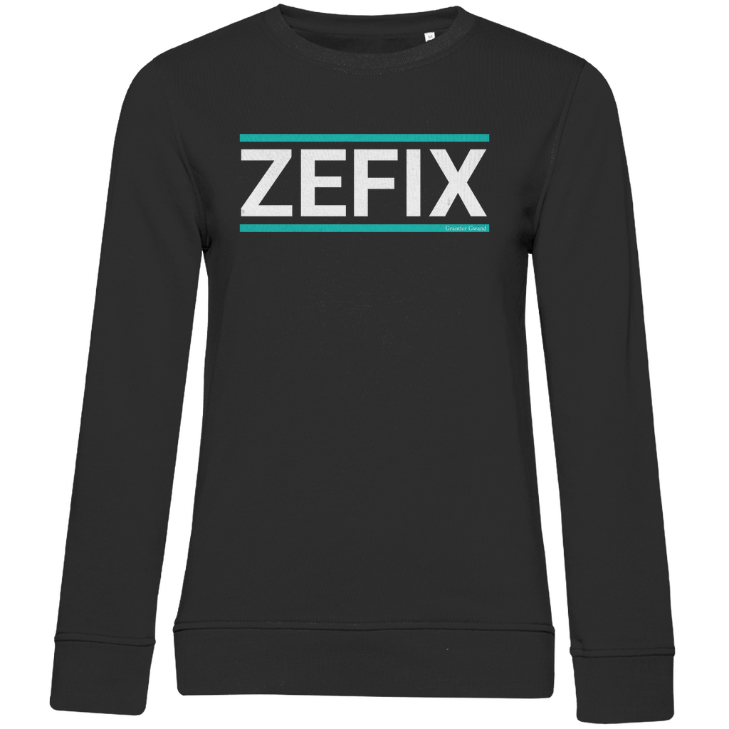 Damen Premium Bio Sweatshirt Zefix - grün/weiß