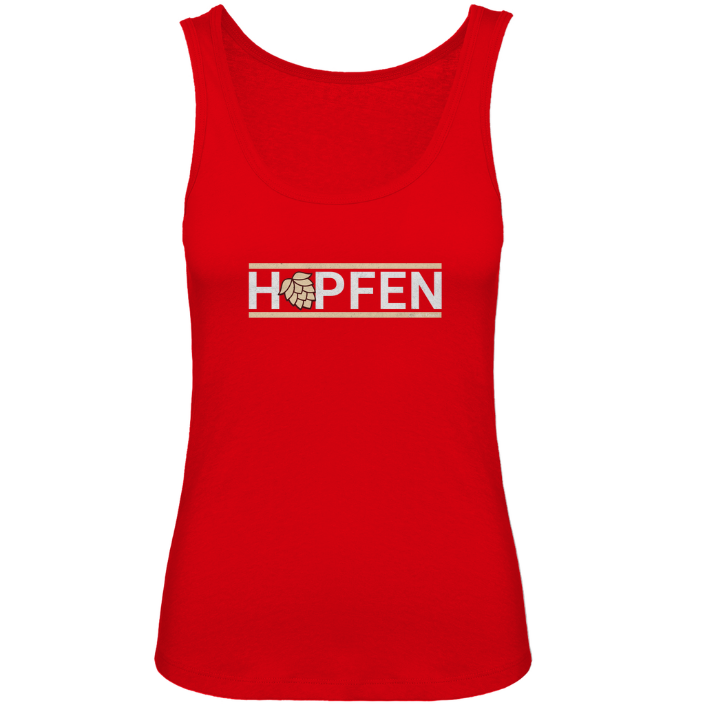 Bayerisches Damen Premium Organic Tank Top Hopfen - gold - Grantler Gwand