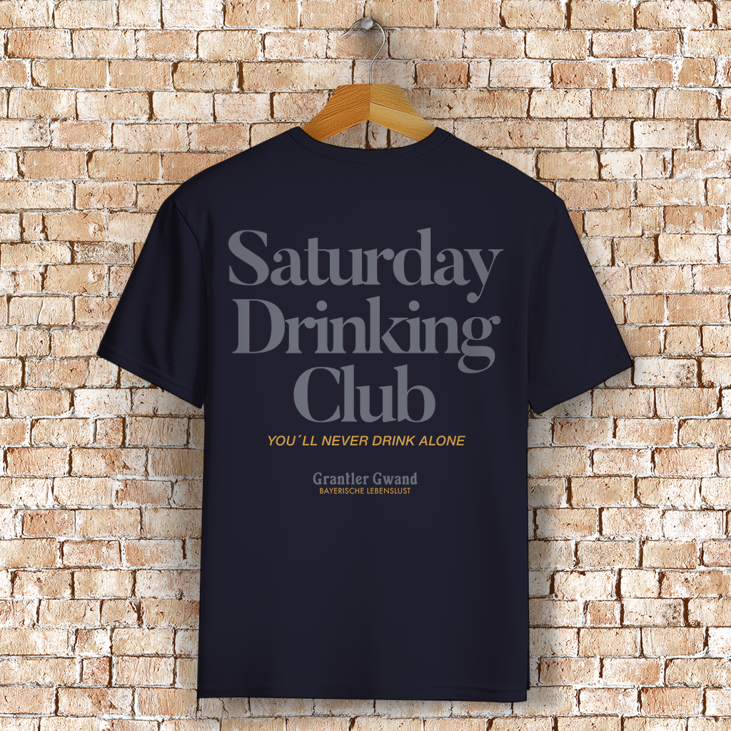 Bayerisches T-Shirt Unisex - Saturday Drinking Grau - Grantler Gwand