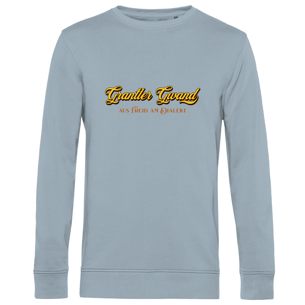 Bayerisches Herren Premium Bio Sweatshirt Grantler Gwand - aus freid am Dialekt - gold - Grantler Gwand
