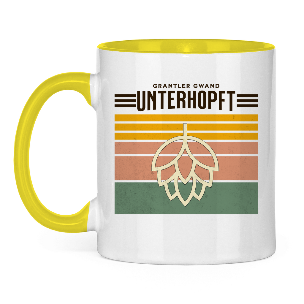 Tasse zweifarbig Unterhopft - schwarz