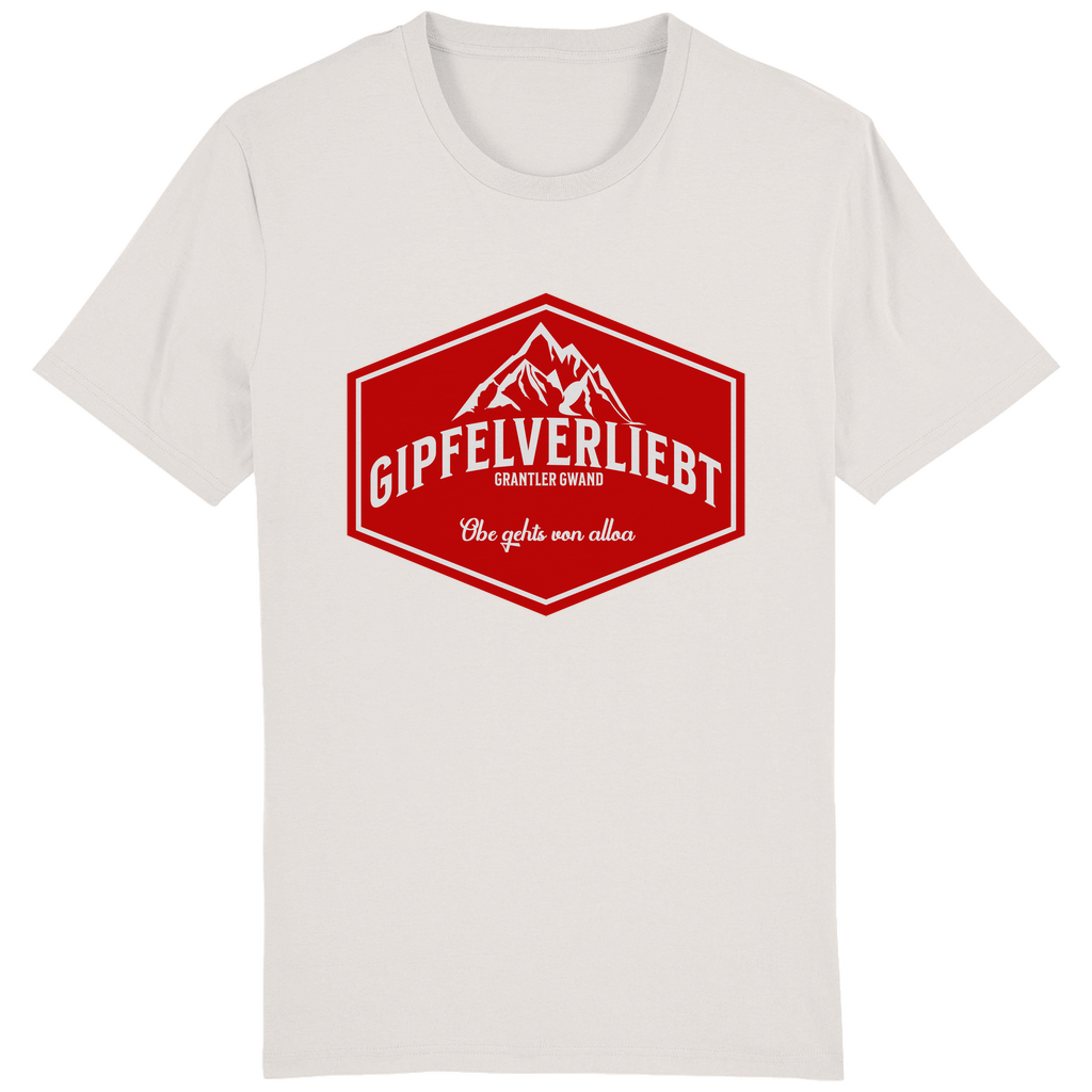 Bayerisches Herren T-Shirt Gipfelverliebt Wappen- rot - Grantler Gwand