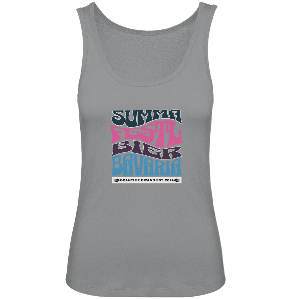 Bayerisches Damen Premium Organic Tank Top Summa, Festl, Bier, Bavaria - pink - Grantler Gwand