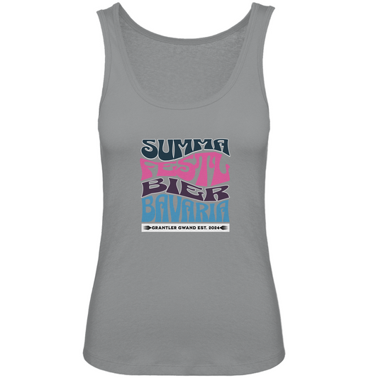 Bayerisches Damen Premium Organic Tank Top Summa, Festl, Bier, Bavaria - pink - Grantler Gwand