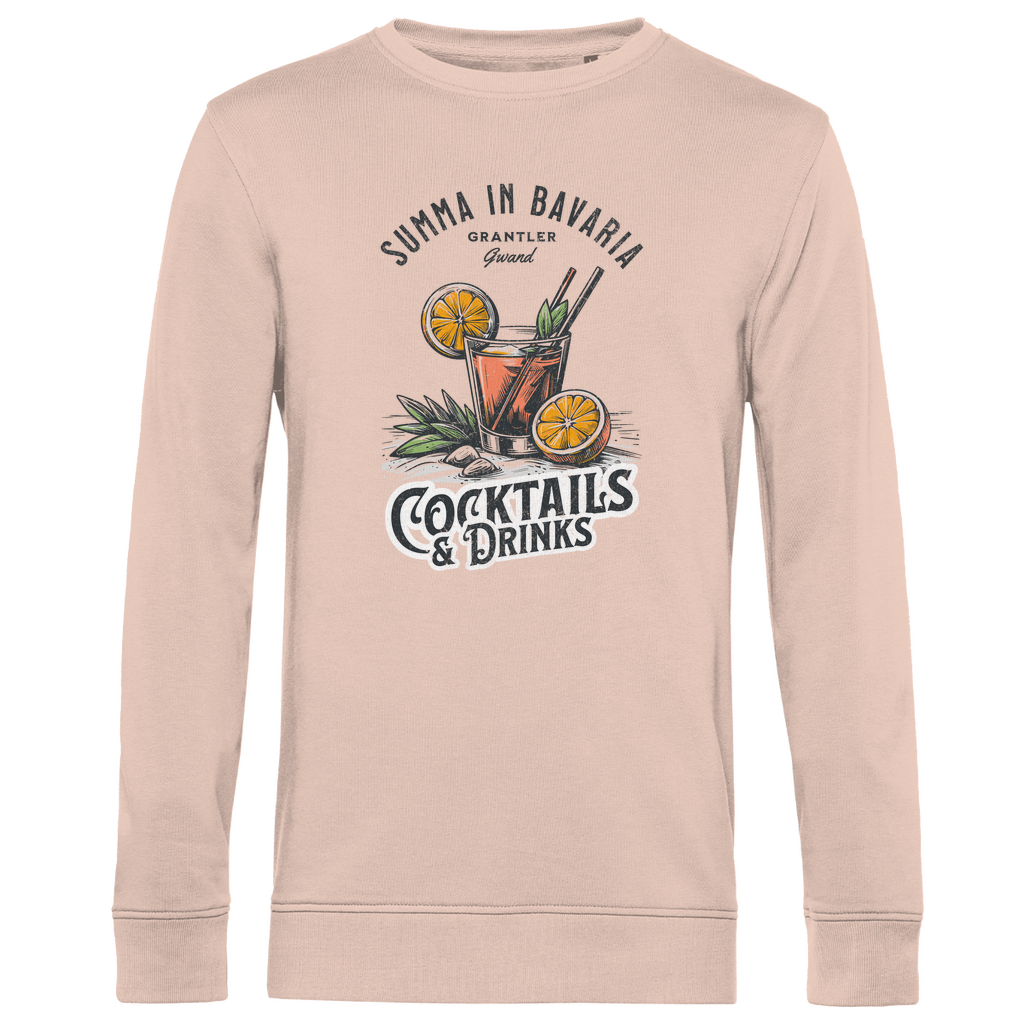 Bayerisches Herren Premium Bio Sweatshirt Summa in Bavaria - Cocktail & Drinks - Grantler Gwand