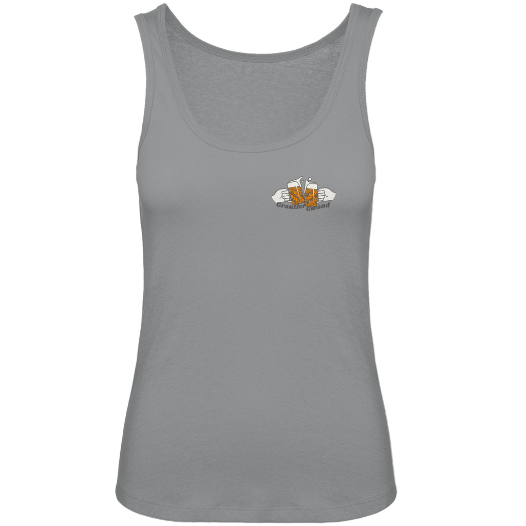Bayerisches Damen Premium Organic Tank Top Volksfest Oida - Grün - Grantler Gwand - Front- und Backprint