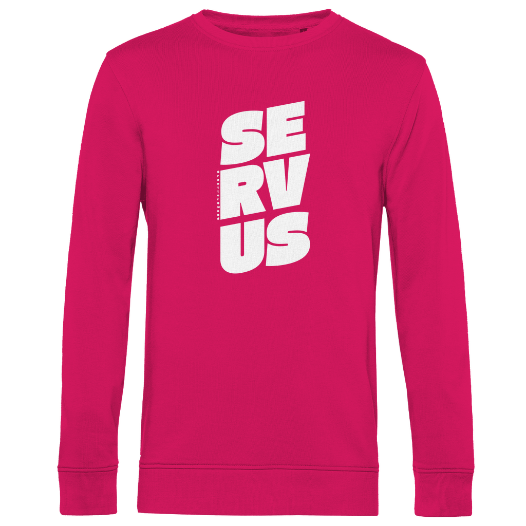 Herren Premium Bio Sweatshirt Servus - weiß