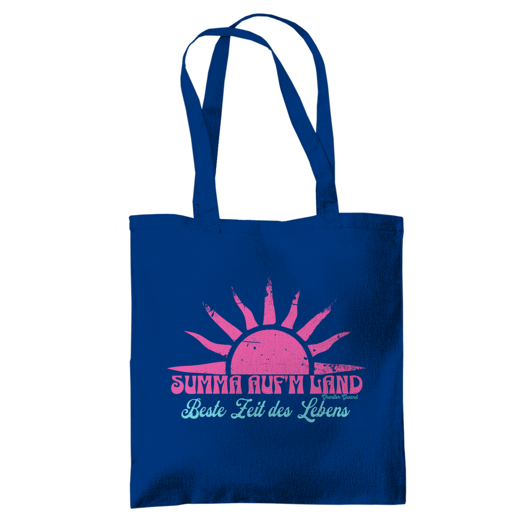 Bayerische Tragetasche - Summa auf´m Land - pink/mint - Grantler Gwand