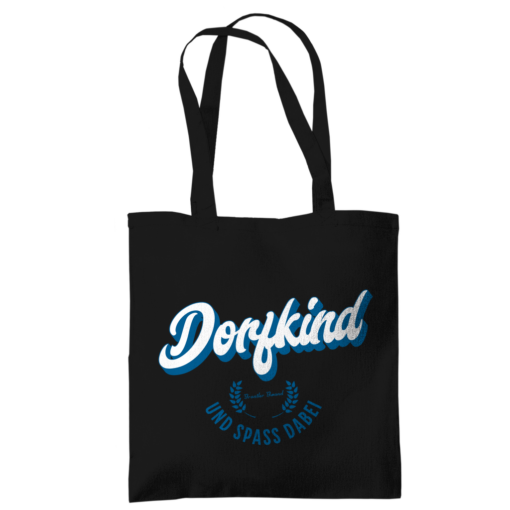 Bayerische Tragetasche Dorfkind und Spaß dabei - blau - Grantler Gwand