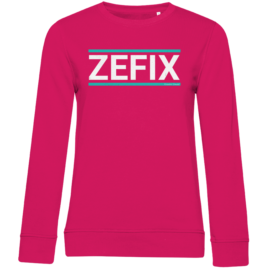 Damen Premium Bio Sweatshirt Zefix - grün/weiß