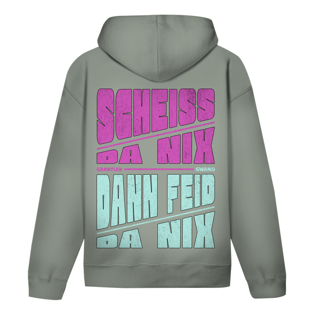 Bayerischer Damen Hoodie - Scheiss da nix dann feid da nix - pink/mint - Grantler Gwand