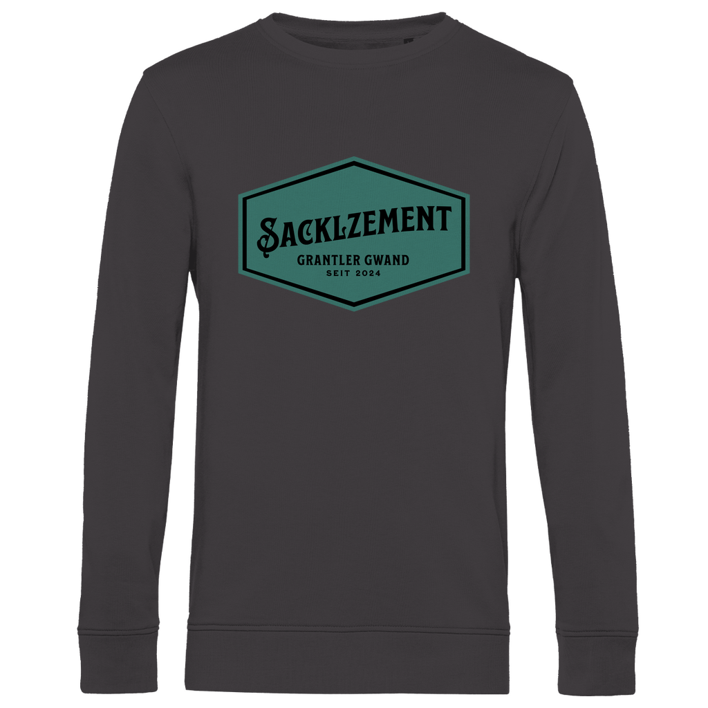 bayerisches Herren Premium Bio Sweatshirt Sacklzement - Grün - Grantler Gwand