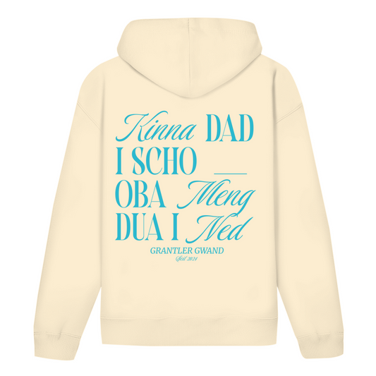 Bayerischer Hoodie Unisex - Kinna dad i scho, oba meng dua i ned - blau - Grantler Gwand