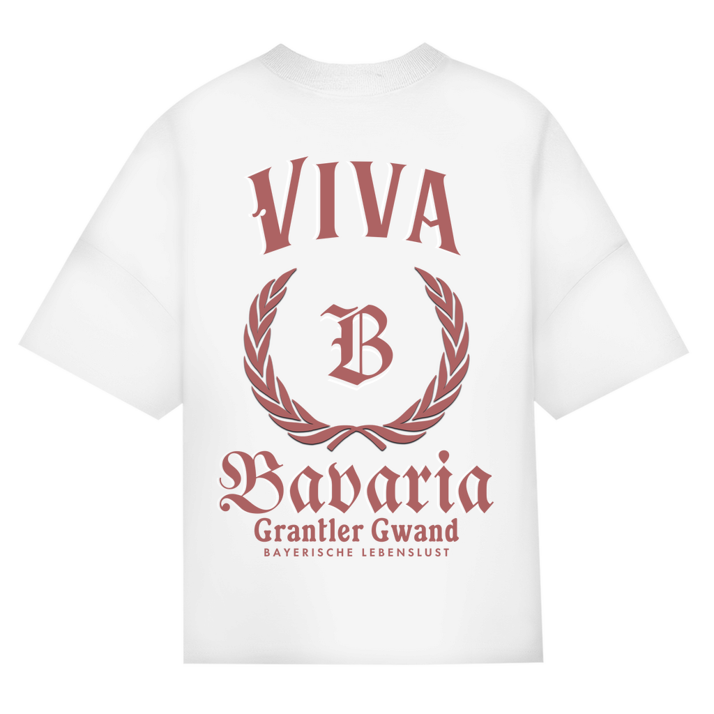 Bayerisches Oversize T-Shirt unisex - Viva Bavaria rot - Grantler Gwand