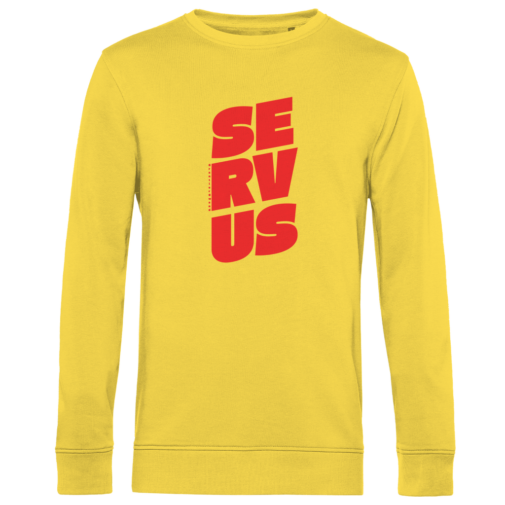 Herren Premium Bio Sweatshirt Servus - rot