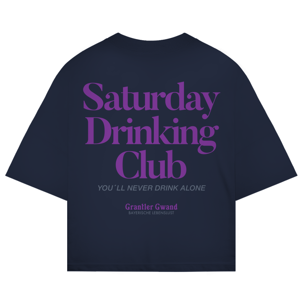 Bayerisches Oversize T-Shirt Unisex - Saturday Drinking  Lila - Grantler Gwand