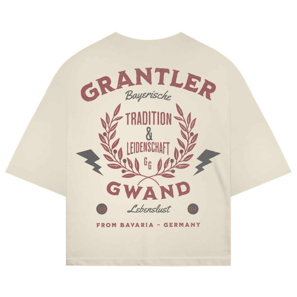 Bayerisches Oversize T-Shirt Unisex - Tradition & Leidenschaft Rot - Grantler Gwand