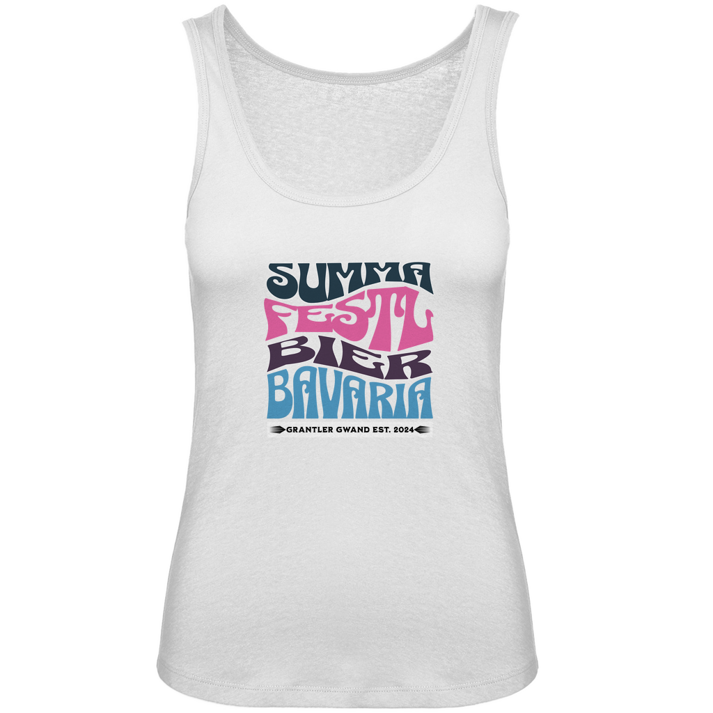 Bayerisches Damen Premium Organic Tank Top Summa, Festl, Bier, Bavaria - pink - Grantler Gwand