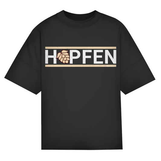 Bayerisches Oversize T-Shirt Unisex - Hopfen - gold - Grantler Gwand