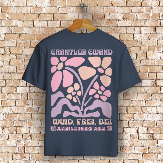 Bayerisches T-Shirt Unisex - Wuid, frei, bei jedem Schmarrn dabei - Grantler Gwand