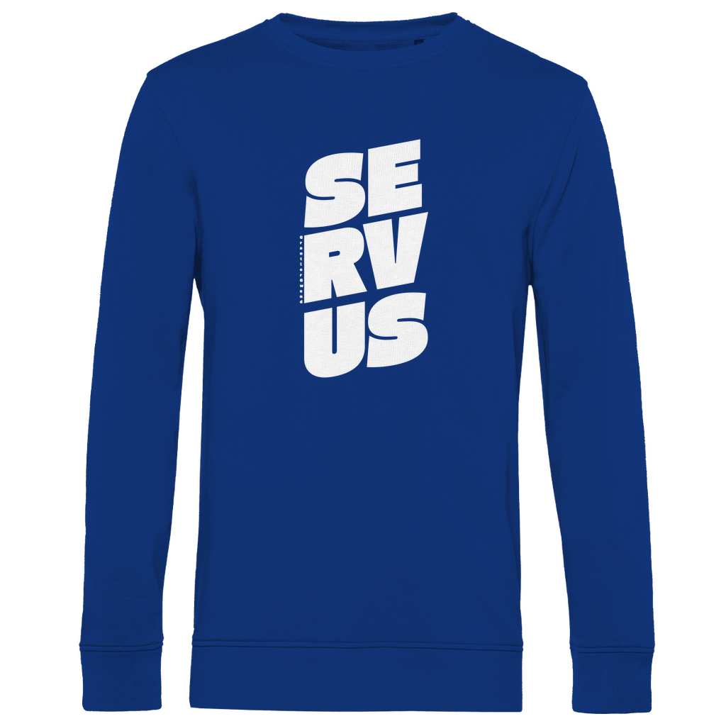 Herren Premium Bio Sweatshirt Servus - weiß