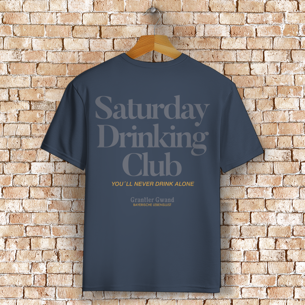 Bayerisches T-Shirt Unisex - Saturday Drinking Grau - Grantler Gwand