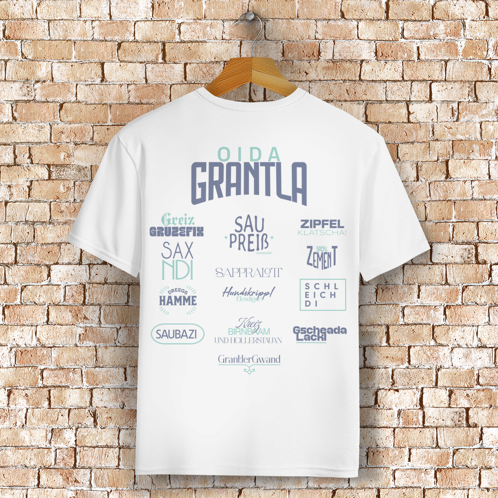 Bayerisches T-Shirt Unisex - Fluchshirt - Grün - Grantler Gwand