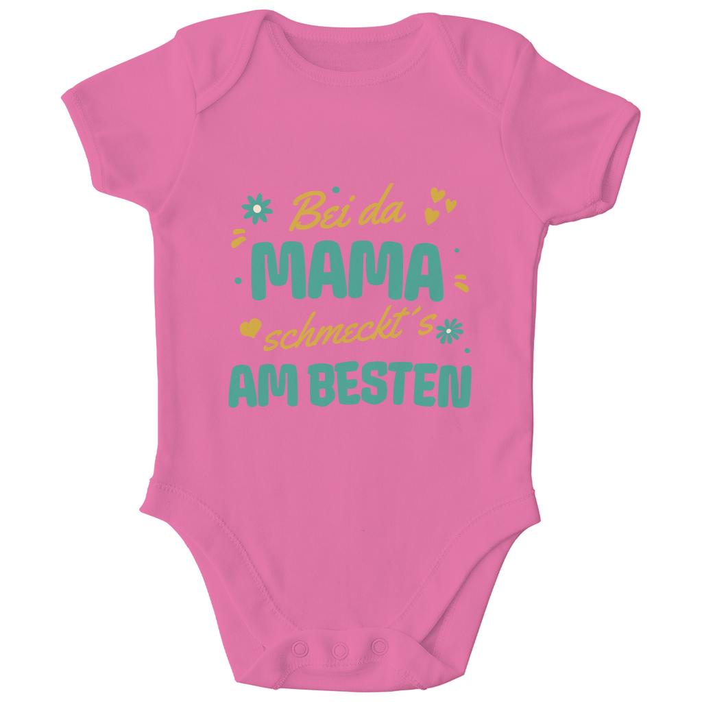 Bayerischer Bio Baby Body Bei da Mama schmeckt´s am besten - grün - Grantler Gwand