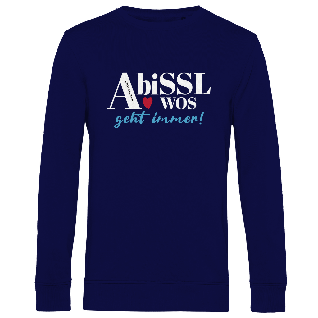 Herren Premium Bio Sweatshirt A bissl wos geht immer - blau
