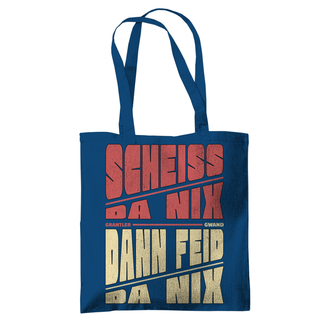 Bayerische Tragetasche - Scheiss da nix, dann feid da nix - rot/beige - Grantler Gwand