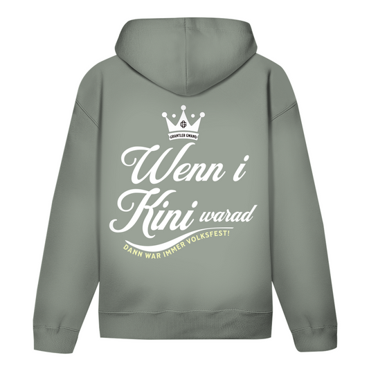 Bayerischer Hoodie Unisex - Wenn I Kini warad - weiß - Grantler Gwand