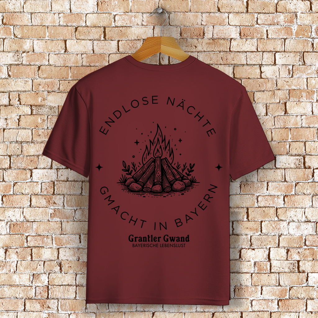 Bayerisches T-Shirt Unisex - Endlose Nächte - Gmacht in Bayern - Grantler Gwand