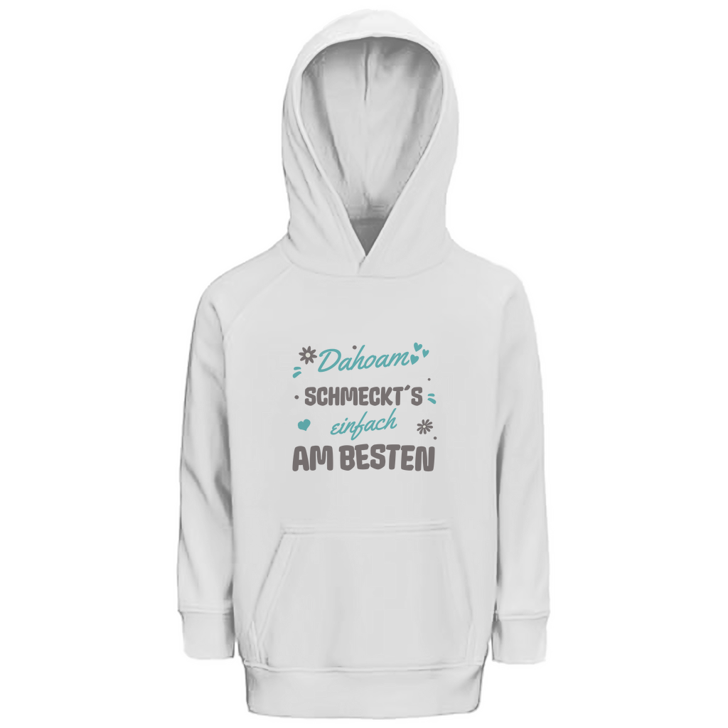 Bayerischer Kinder Premium Bio Hoodie Dahoam schmeckts einfach am Besten - Grantler Gwand