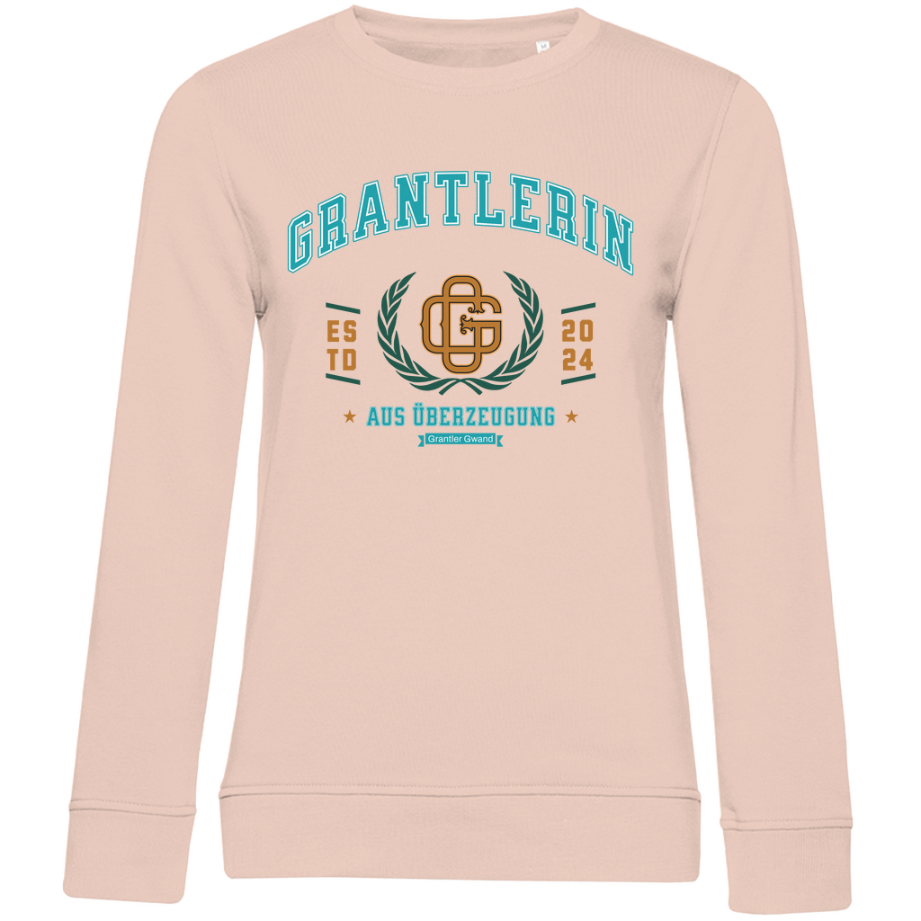 Damen Premium Bio Sweatshirt Grantlerin aus Überzeugung - mint/gold