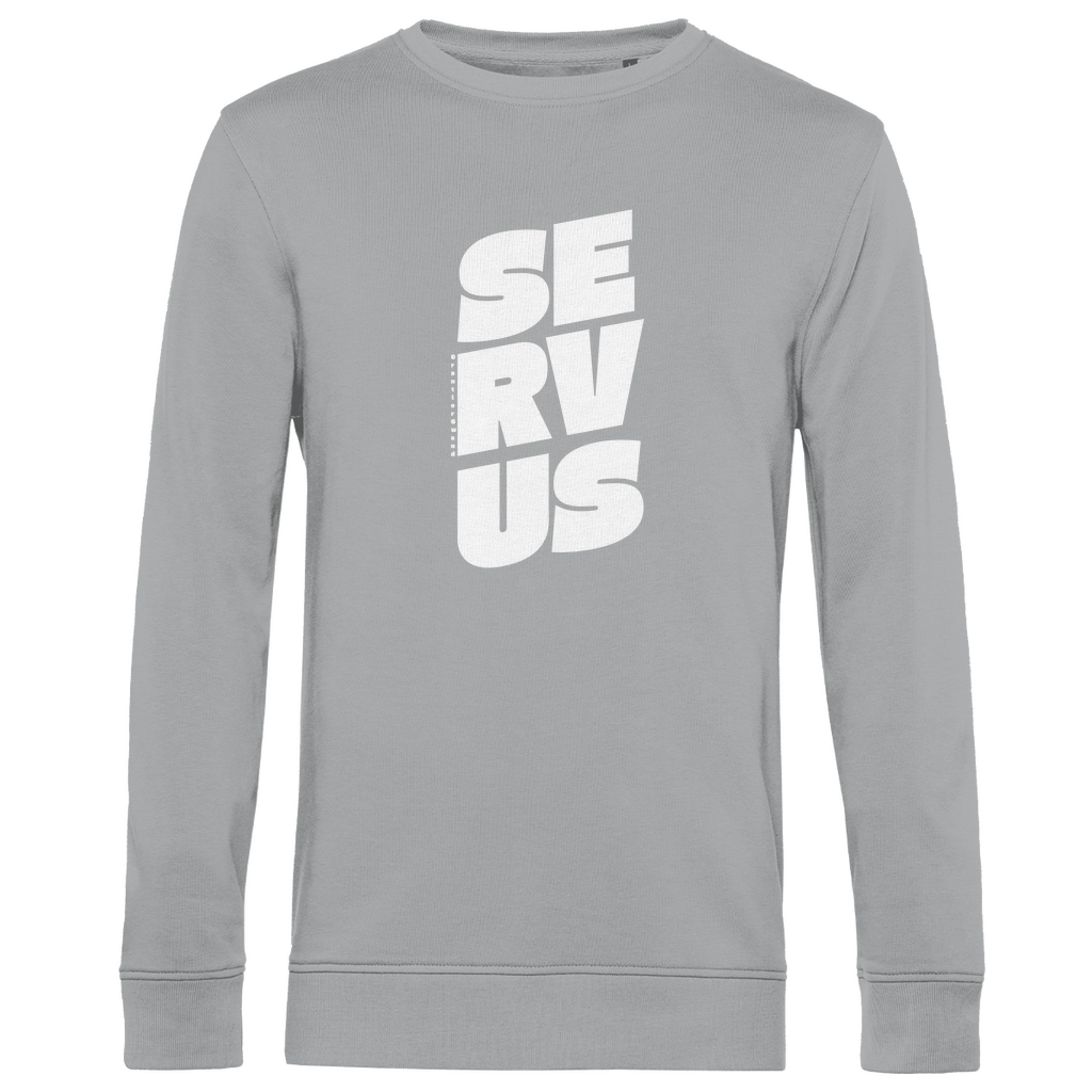 Herren Premium Bio Sweatshirt Servus - weiß