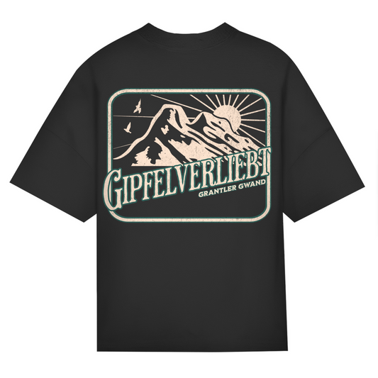 Bayerisches Oversize T-Shirt Unisex - Gipfelverliebt - grün/gold - Grantler Gwand