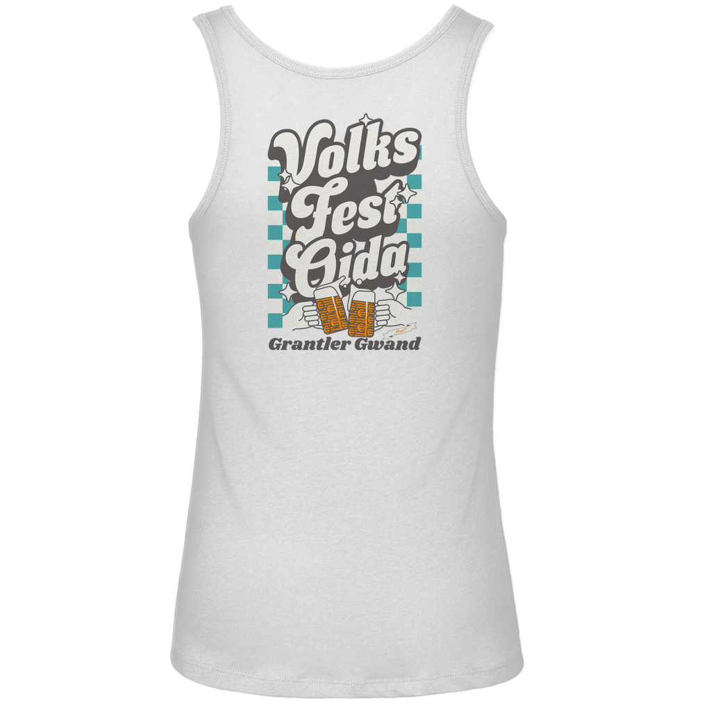 Bayerisches Damen Premium Organic Tank Top Volksfest Oida - Grün - Grantler Gwand - Front- und Backprint