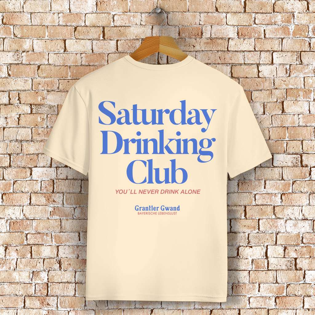 Bayerisches T-Shirt Unisex - Saturday Drinking Blau - Grantler Gwand